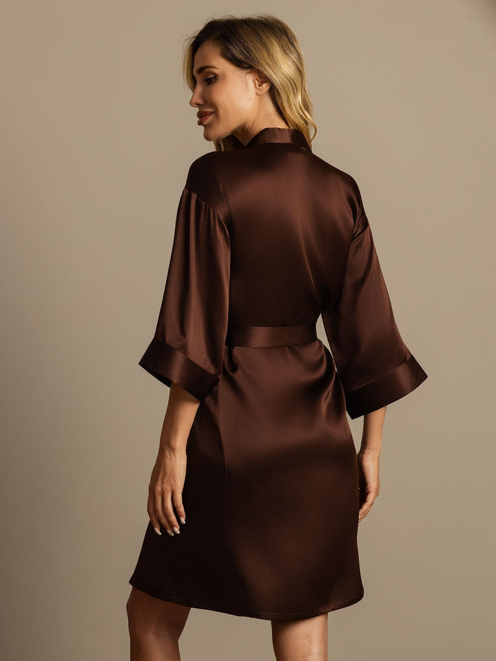Pure Silk Women's Kimono Wrap Dressing Gown