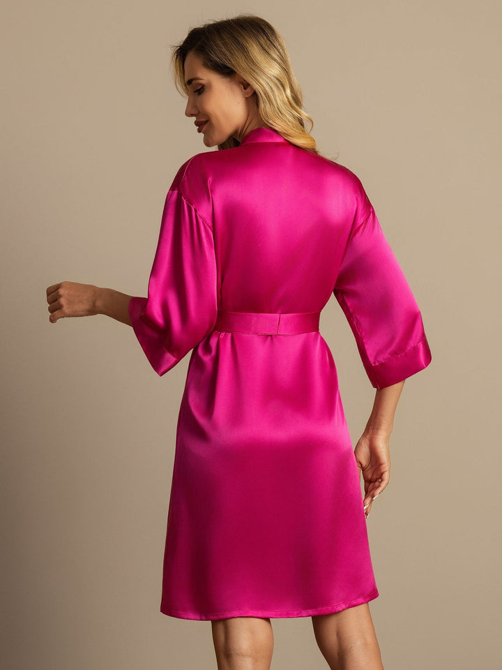 Pure Silk Women's Kimono Wrap Dressing Gown