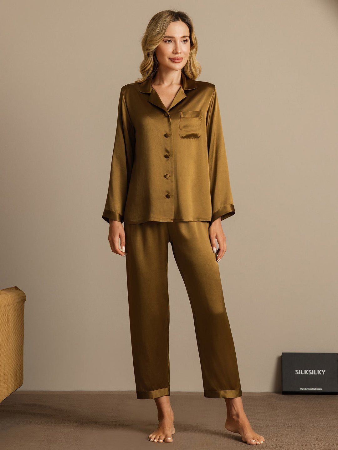 Women's Pure Silk Long Sleeve Pyjamas Set