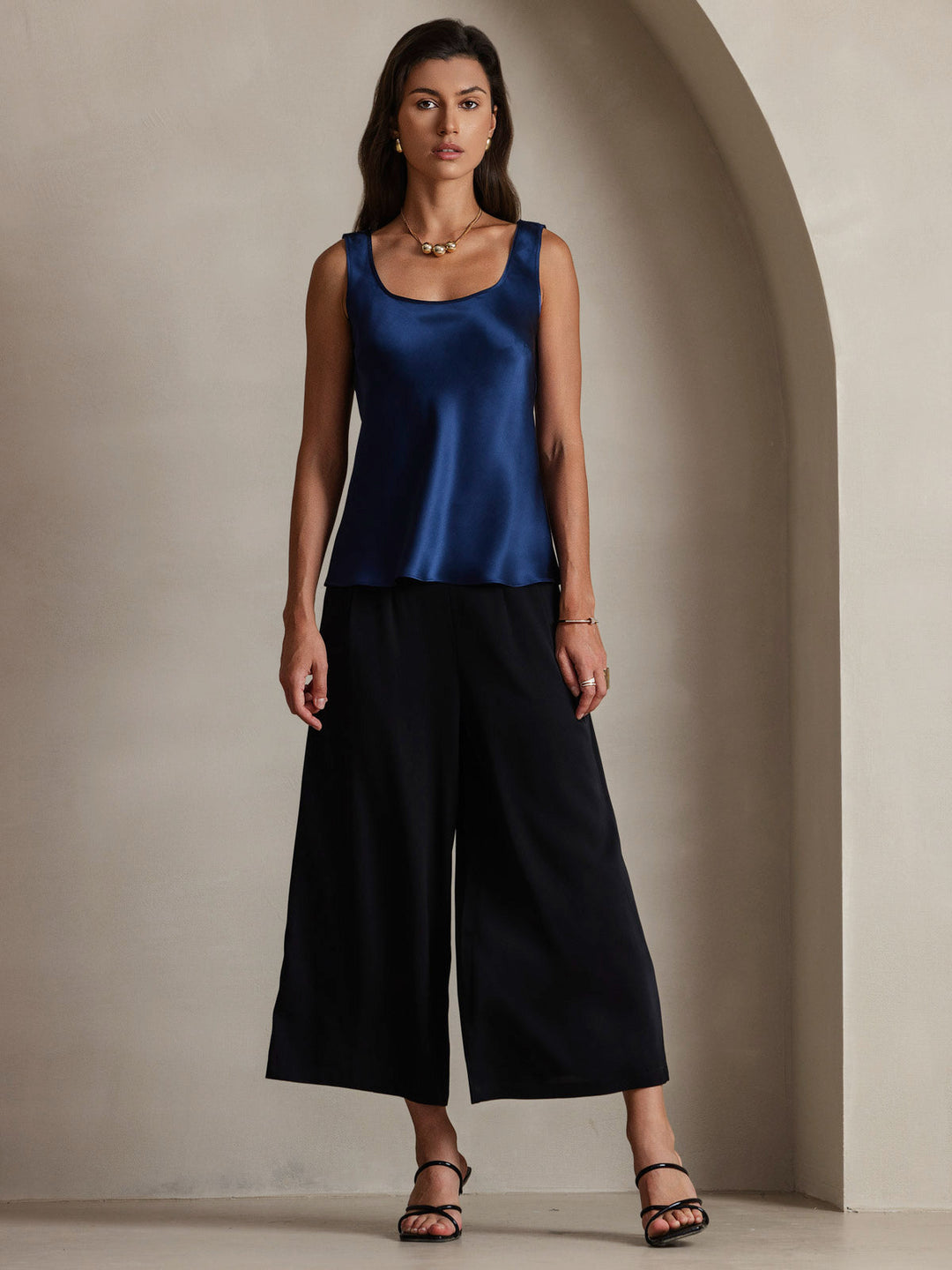 Clearance(Ships to UK Only) - 19Momme Silk Sleeveless U Neck Women's Tank Top