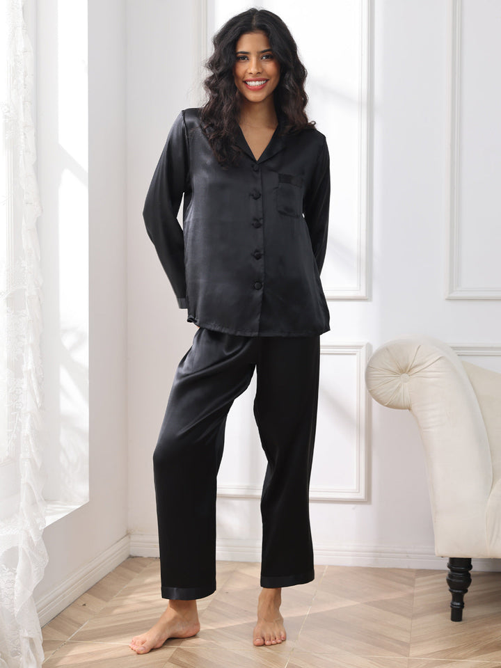 Women's Pure Silk Long Sleeve Pyjamas Set