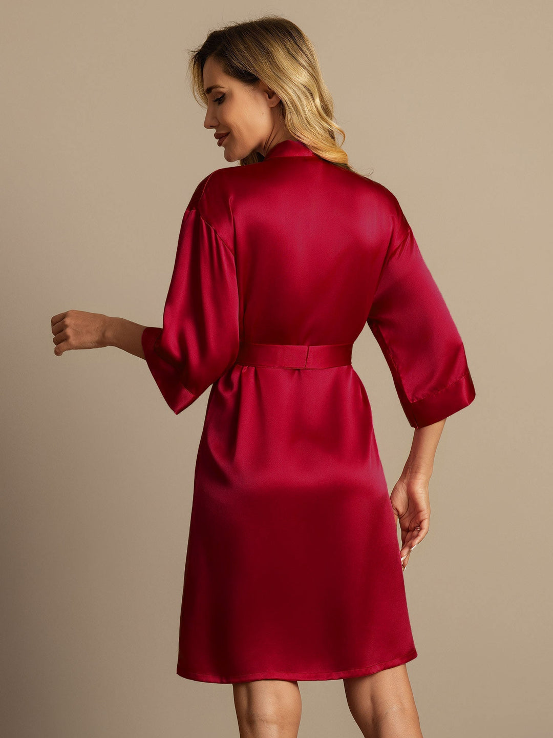 Pure Silk Women's Kimono Wrap Dressing Gown