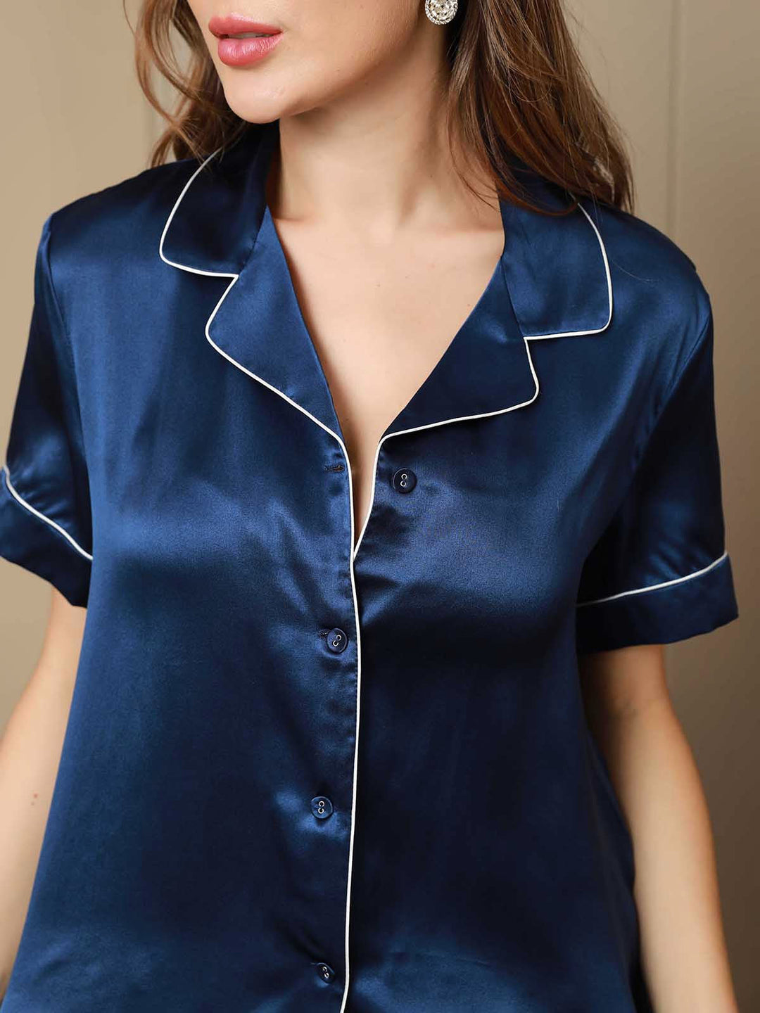 Women's Pure Silk Short Sleeve Pyjamas Set
