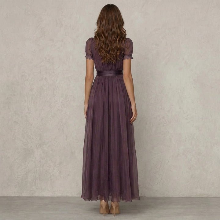 Callie™ | Lace Neck Maxi Dress