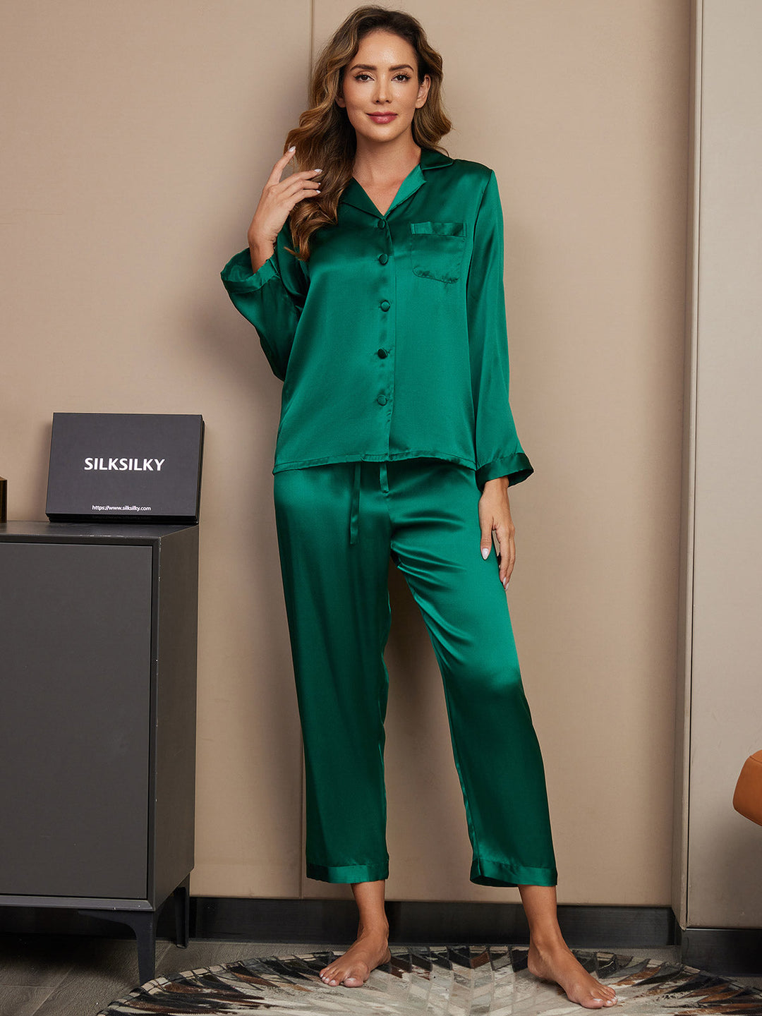 Women's Pure Silk Long Sleeve Pyjamas Set