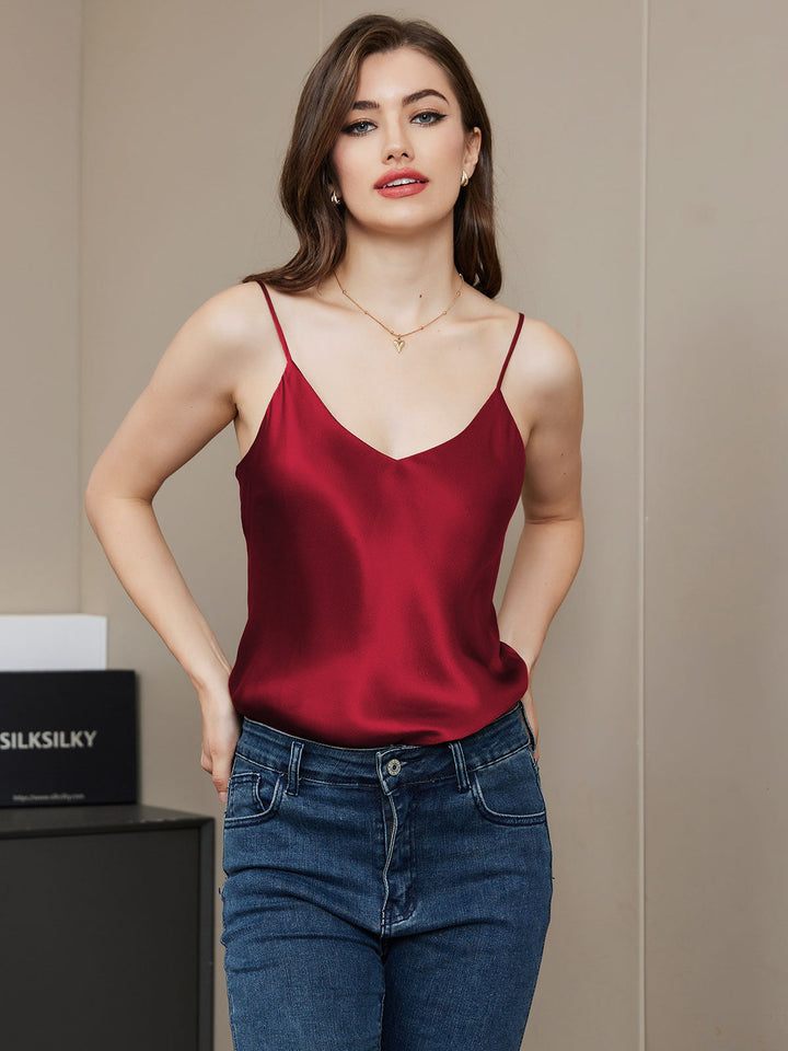Pure Silk V Neck Camisoles