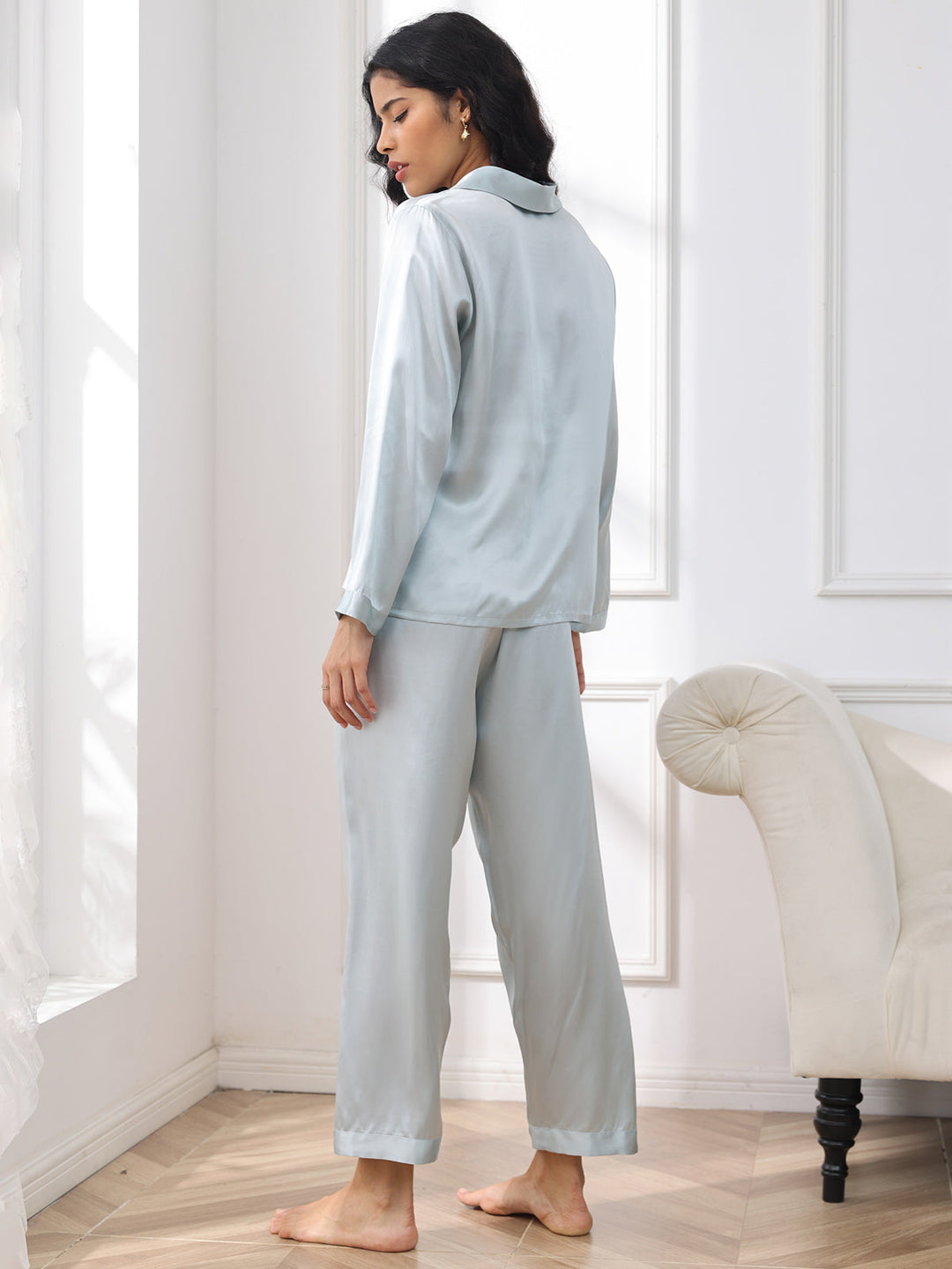 Pure Silk Long Sleeve Women's Pyjamas Set