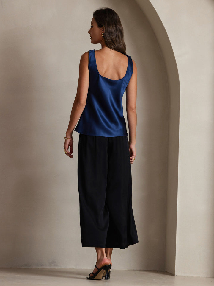 Clearance(Ships to UK Only) - 19Momme Silk Sleeveless U Neck Women's Tank Top