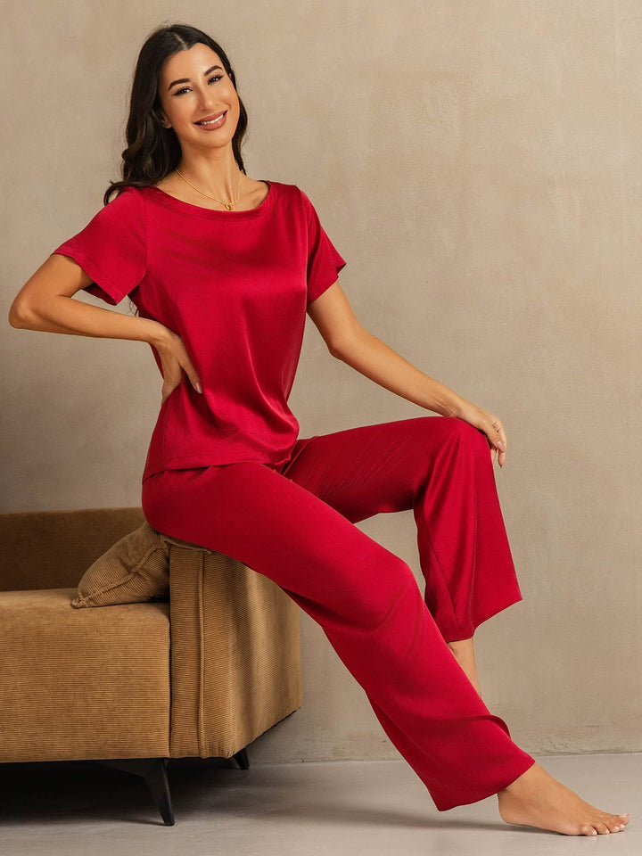 19Momme Women's Washable Silk Short Sleeve Pyjamas Set